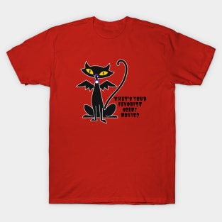 Black Cat Favorite Scary Movie T-Shirt